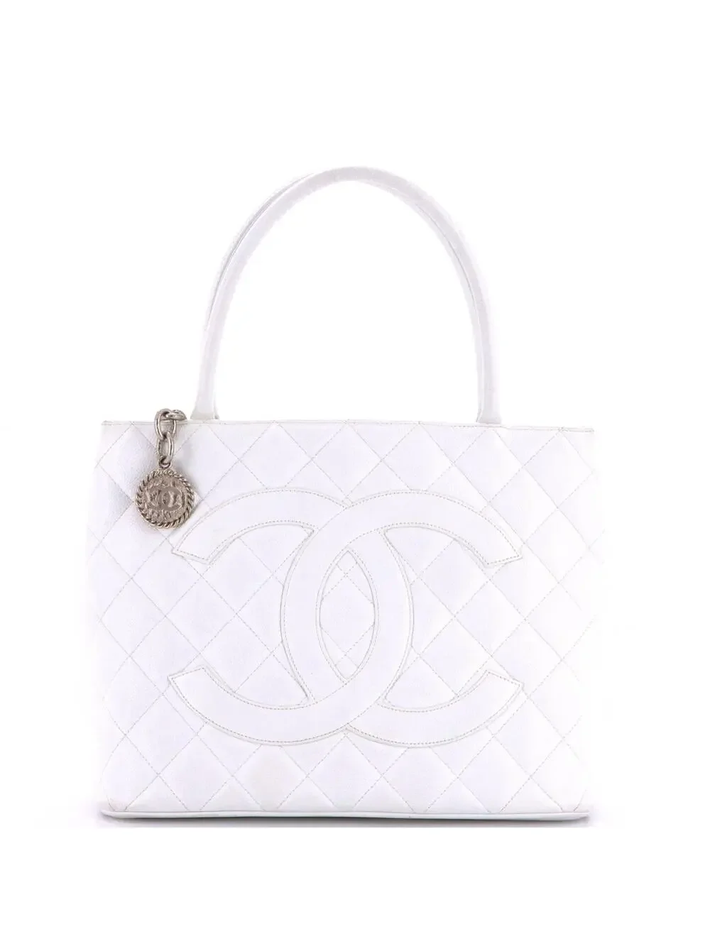 Chanel Medallion Tote Quilted Caviar #322985C23B